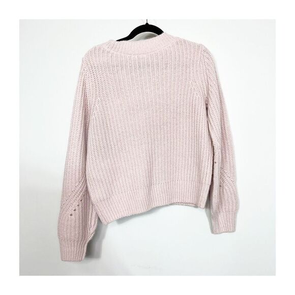Gap Sweater Womens Wool Alpaca Blend Knit Crew Neck Blush Pink Ladies Medium NEW - Picture 3 of 8